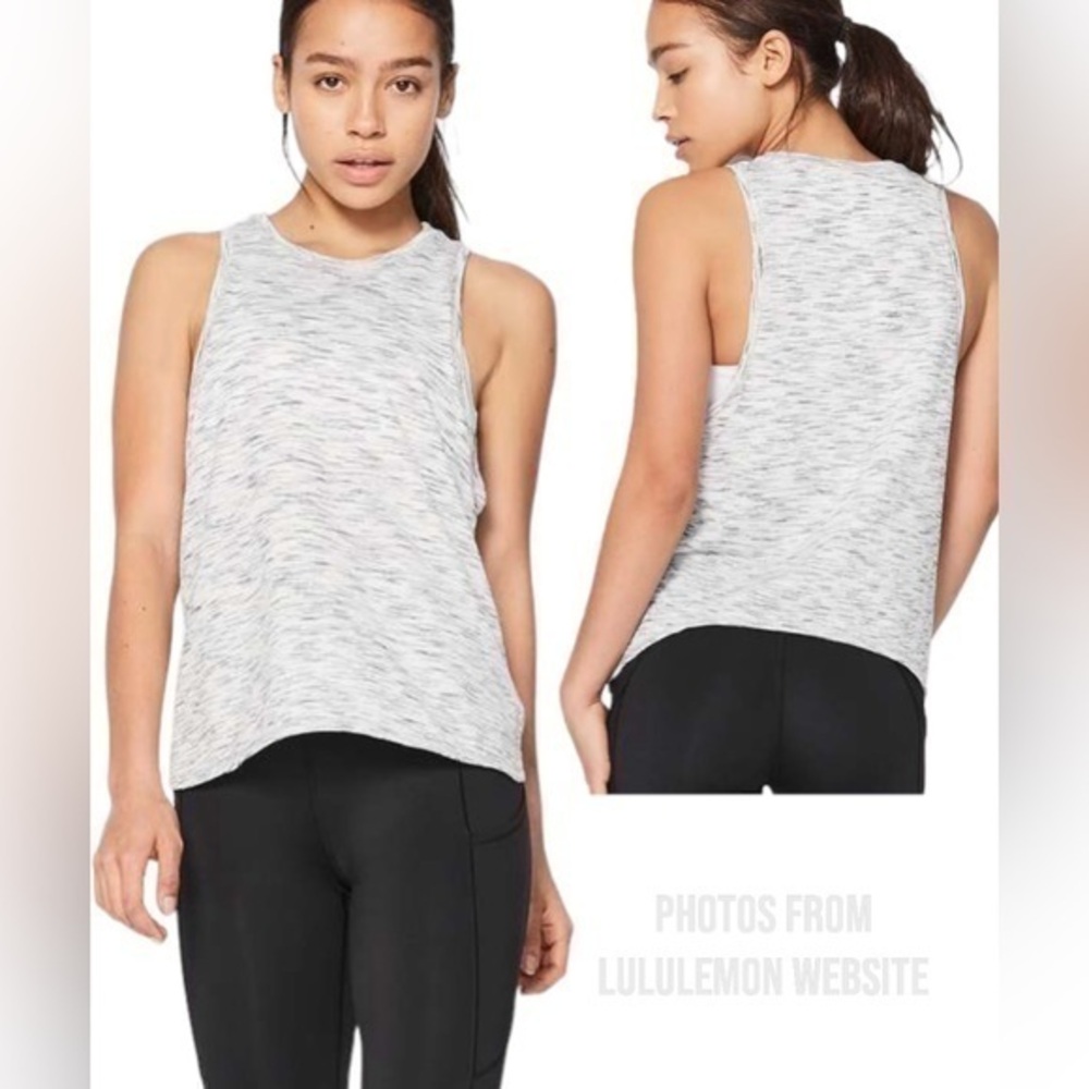 lululemon athletica Women's Squad Goals Tank in Tiger Space Dye‎ Black White